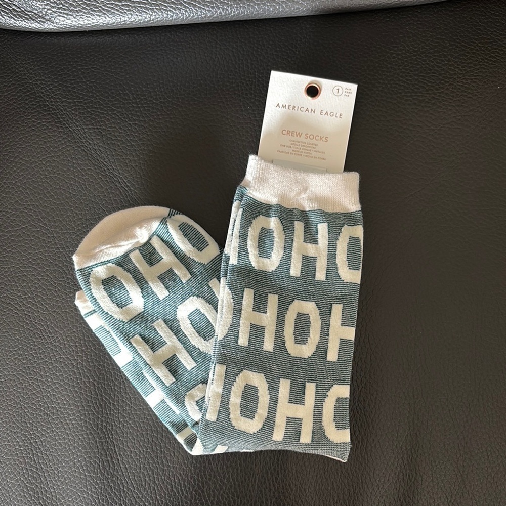 American Eagle Outfitters Crew Neck Christmas Socks HOHOHO
